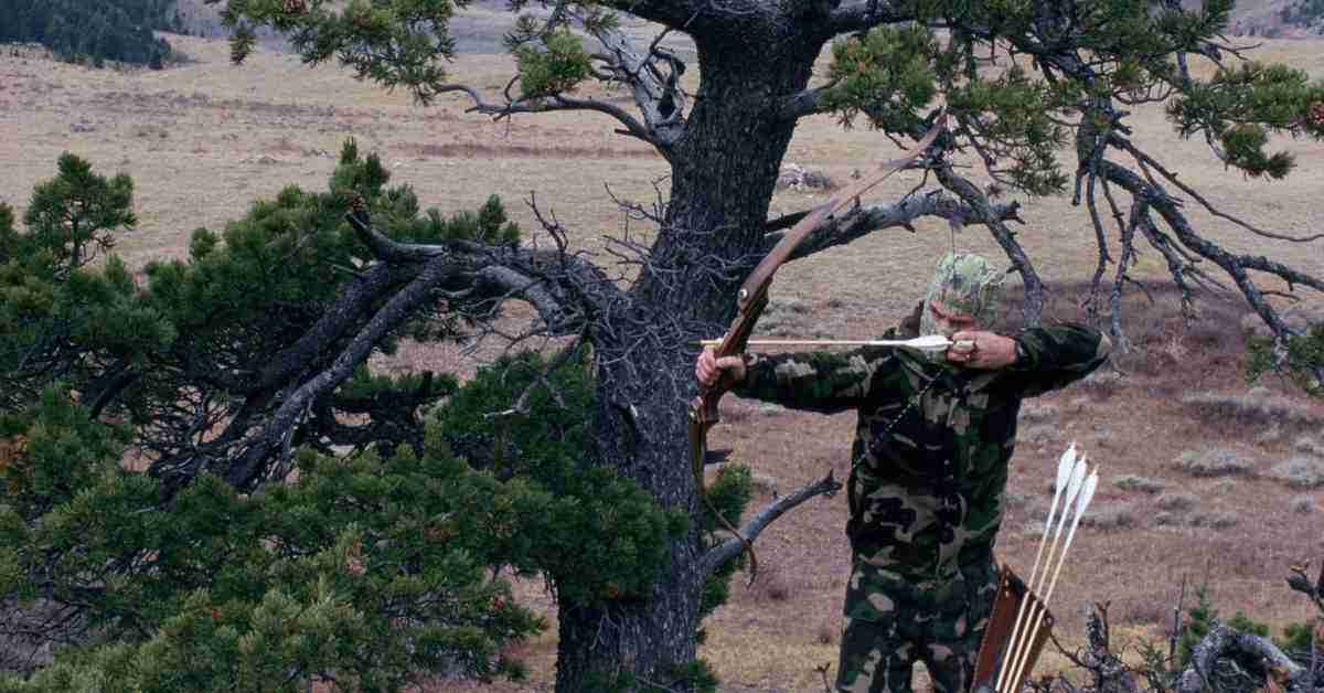 An image of a recurve bow hunter