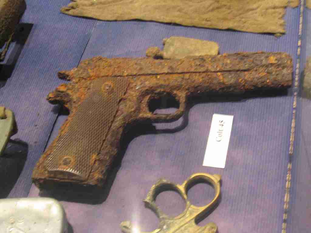 An image of very rusty gun